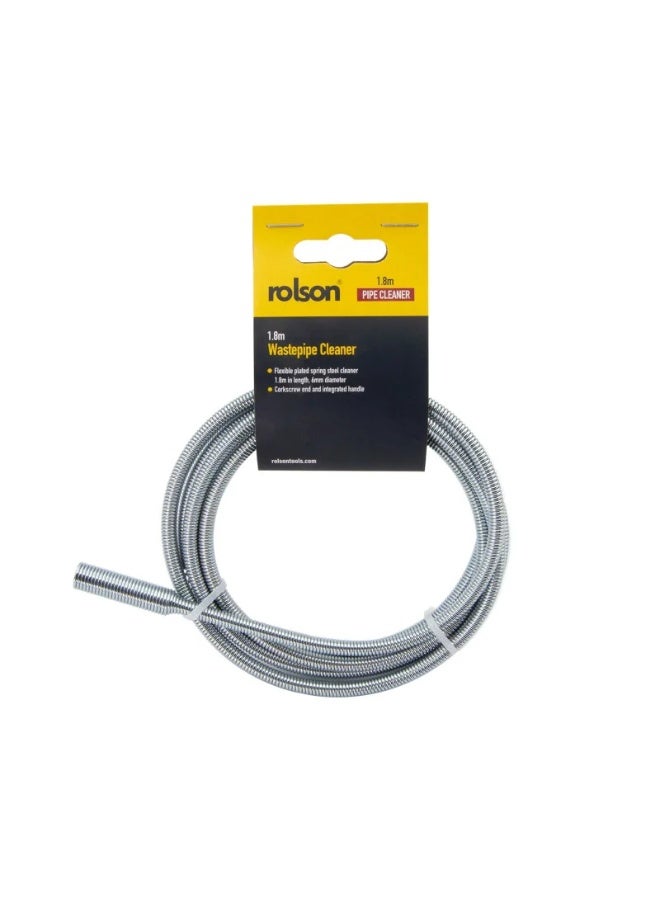 Drain Cleaner 1800mm x 6mm 60969 | 6mm Steel Probe with Handle for Clearing Blocked Waste Pipes